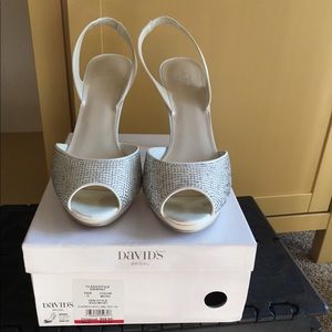 Size 11: Ivory Sling Back Wedding Heels